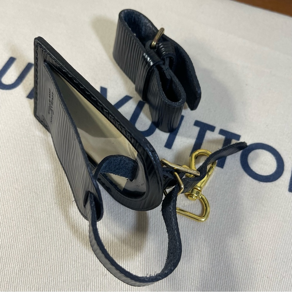 Louis Vuitton Luggage Tag & Poignet Set, Black Epi - Picture 10 of 16